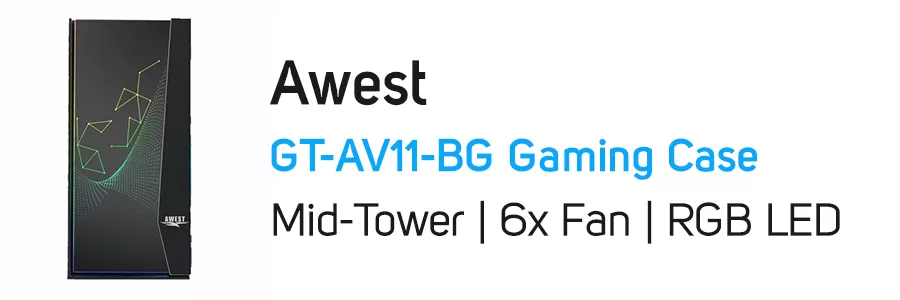 کیس کامپیوتر گیمینگ اوست مدل Awest GT-AV11-BG