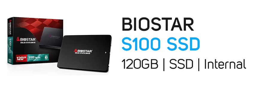 حافظه اینترنال SSD بایوستار ظرفیت 120 گیگابایت مدل BIOSTAR S100 120GB