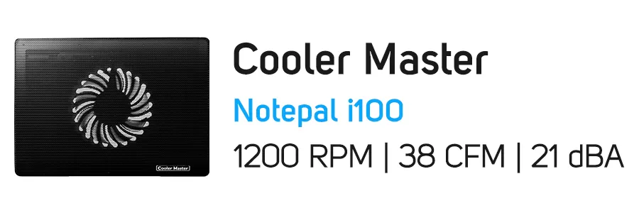 فن خنک کننده لپ تاپ کولر مستر مدل Cooler Master NOTEPAL i100