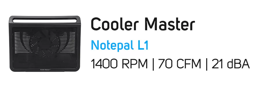فن خنک کننده لپ تاپ کولر مستر مدل Cooler Master NOTEPAL L1