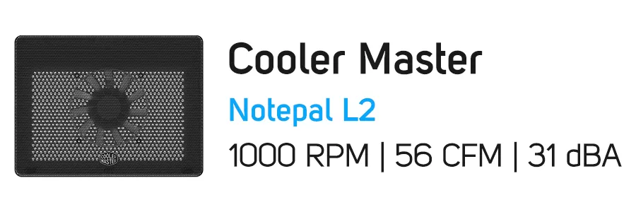 فن خنک کننده لپ تاپ کولر مستر مدل Cooler Master NOTEPAL L2