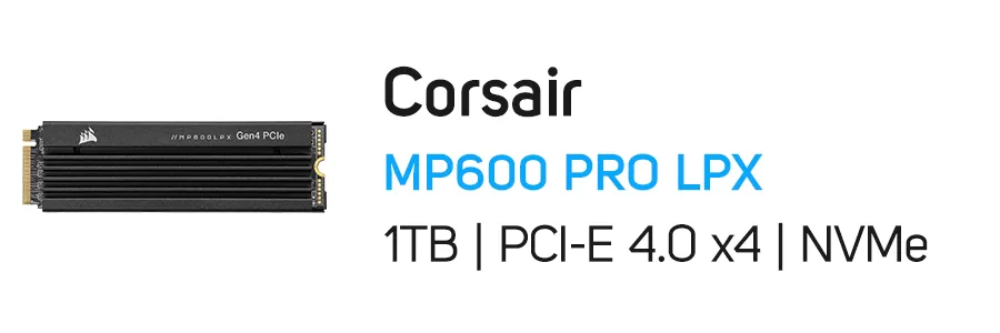 حافظه SSD کورسیر ظرفیت 1 ترابایت مدل CORSAIR MP600 PRO LPX M.2 2280 NVMe 1TB