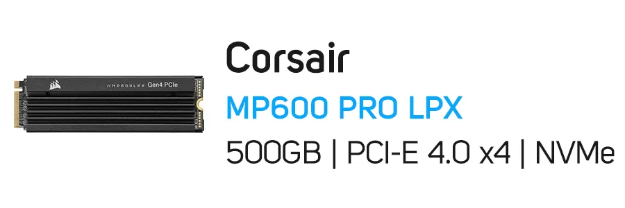 حافظه SSD کورسیر ظرفیت 500 گیگابایت مدل CORSAIR MP600 PRO LPX M.2 2280 NVMe 500GB