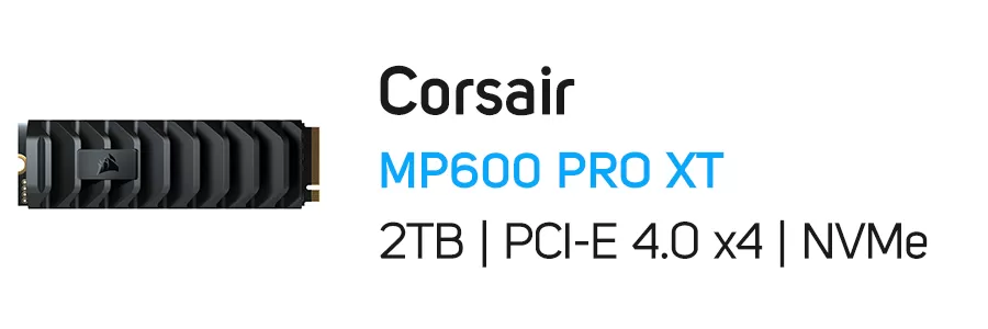 حافظه SSD کورسیر ظرفیت 2 ترابایت مدل CORSAIR MP600 PRO XT M.2 2280 NVMe 2TB