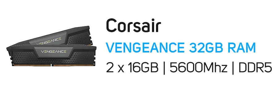 رم کامپیوتر 32 گیگابایت کورسیر مدل Corsair VENGEANCE 32GB (2x16GB) 5600Mhz DDR5