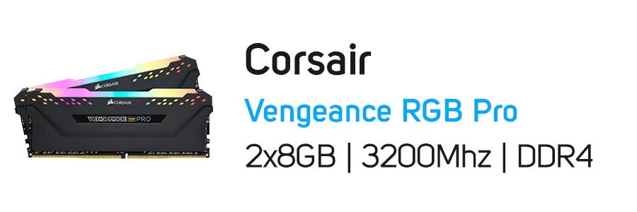 حافظه رم کامپیوتر دسکتاپ 16 گیگابایت کورسیر CORSAIR Vengeance RGB Pro 16GB DDR4 3200Mhz