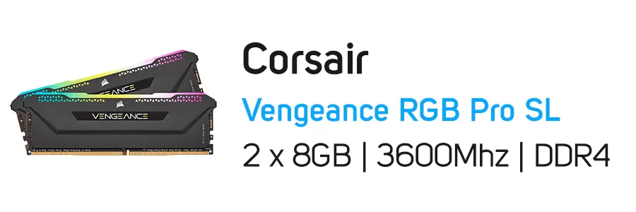حافظه رم گیمینگ کامپیوتر 16 گیگابایت کورسیر مدل CORSAIR Vengeance RGB Pro SL 16GB DDR4 3600Mhz