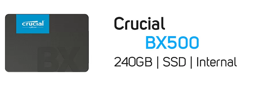 حافظه اینترنال SSD کروشیال ظرفیت 240 گیگابایت مدل Crucial BX500 240GB