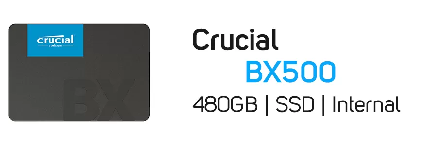 حافظه اینترنال SSD کروشیال ظرفیت 480 گیگابایت مدل Crucial BX500 480GB