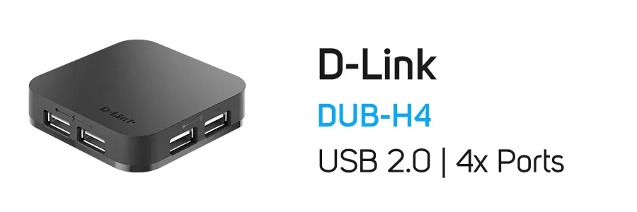 هاب یو اس بی USB 2.0 دی لینک چهار پورت مدل D-Link DUB-H4 HUB