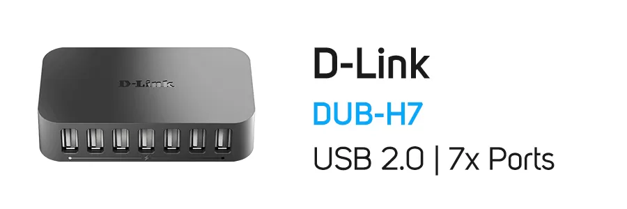 هاب یو اس بی USB 2.0 دی لینک هفت پورت مدل D-Link DUB-H7 HUB