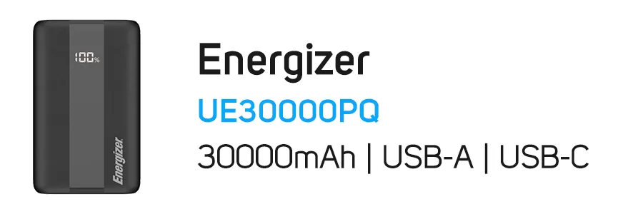 پاور بانک 30000 میلی آمپر انرجایزر مدل ENERGIZER UE30000PQ 30000mAh