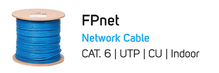 حلقه کابل شبکه 305 متر UTP مس مدل FPnet CAT6 UTP CU Indoor