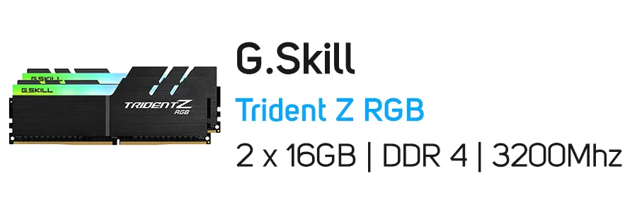 رم گیمینگ کامپیوتر 32 گیگابایت جی اسکیل مدل G.SKILL Trident Z RGB 32GB DDR4 3200Mhz