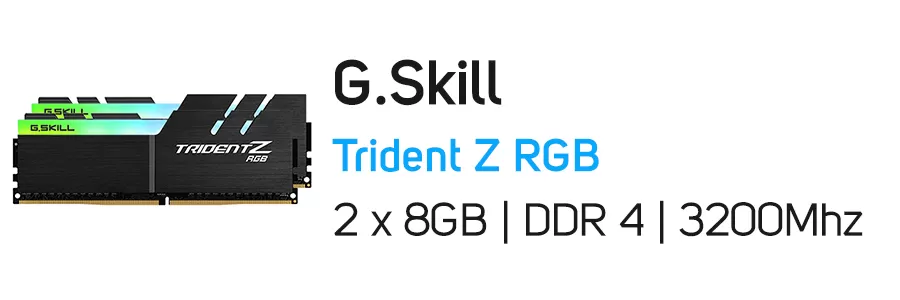 رم گیمینگ کامپیوتر 16 گیگابایت جی اسکیل مدل G.SKILL Trident Z RGB 16GB DDR4 3200Mhz