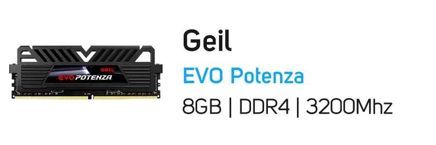 حافظه رم کامپیوتر دسکتاپ 8 گیگابایت گیل Geil EVO Potenza 8GB DDR4 3200Mhz