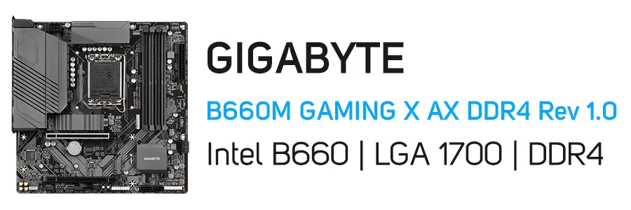 مادربرد گیگابایت مدل GIGABYTE B660M GAMING X AX DDR4 Rev 1.0
