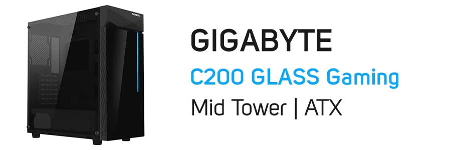 کیس کامپیوتر گیمینگ گیگابایت GIGABYTE C200 GLASS (C200-G)