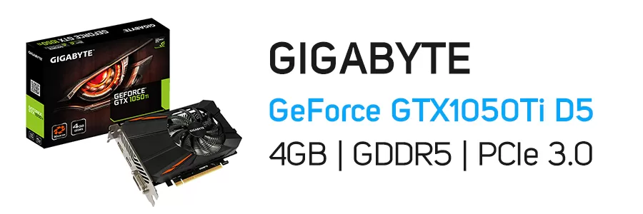 کارت گرافیک گیگابایت مدل GIGABYTE GeForce GTX 1050 Ti D5 4G 4GB