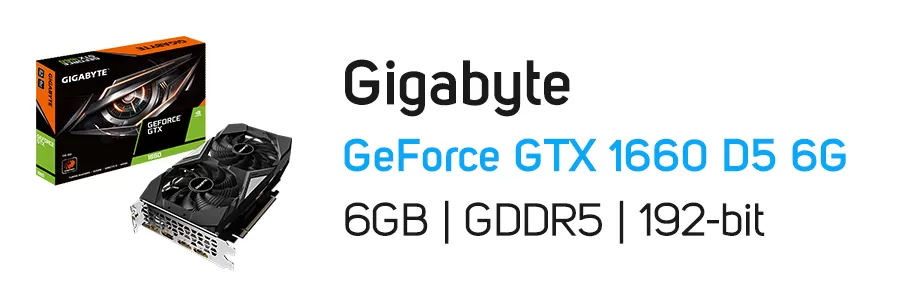 کارت گرافیک گیمینگ گیگابایت مدل GIGABYTE GeForce GTX 1660 D5 6G