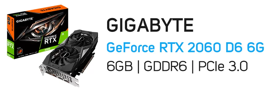 کارت گرافیک گیمینگ گیگابایت مدل GIGABYTE GeForce RTX 2060 D6 6G
