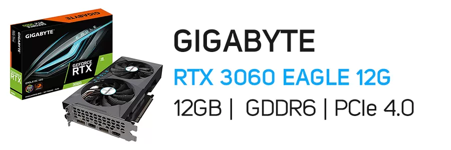 کارت گرافیک گیمینگ گیگابایت مدل GIGABYTE GeForce RTX 3060 EAGLE 12G 12GB