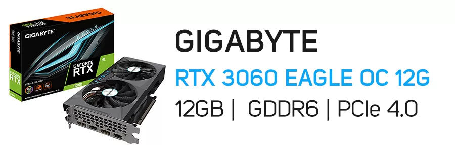 کارت گرافیک گیمینگ گیگابایت مدل Gigabyte Geforce RTX 3060 EAGLE 12G OC 12GB