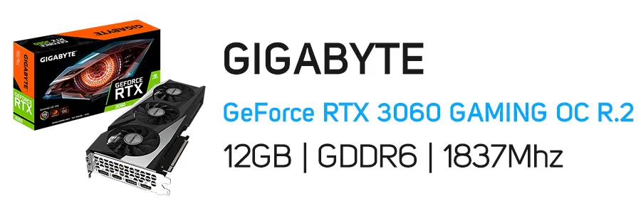 کارت گرافیک گیمینگ گیگابایت مدل Gigabyte GeForce RTX 3060 GAMING OC 12G Rev. 2.0