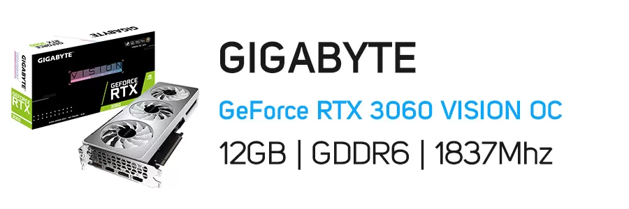 کارت گرافیک گیمینگ گیگابایت مدل Gigabyte GeForce RTX 3060 VISION OC 12G