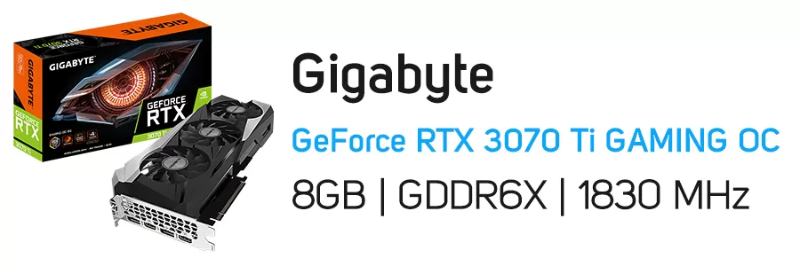 کارت گرافیک گیمینگ گیگابایت مدل GIGABYTE GeForce RTX 3070 Ti GAMING OC 8G