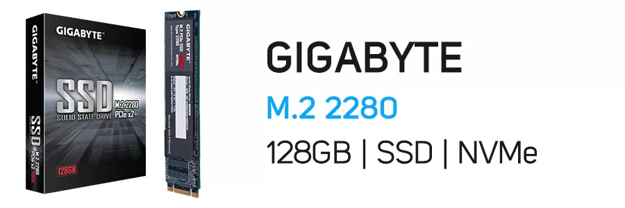 هارد‌ دیسک SSD اینترنال گیگابایت ظرفیت 128 گیگ مدل GIGABYTE M.2 2280 128GB NVMe