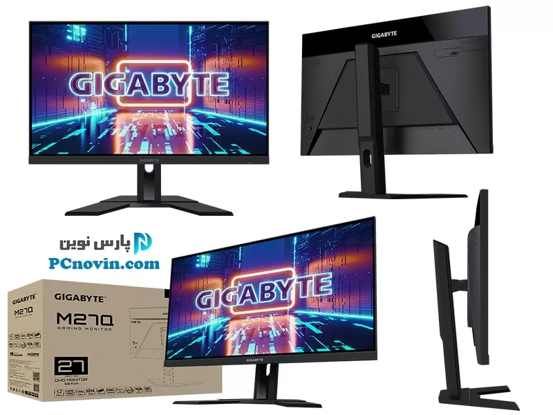 مانیتور گیمینگ گیگابایت سری KVM مدل Gigabyte M27Q KVM Series QHD 27-Inch IPS 170Hz Gaming Monitor