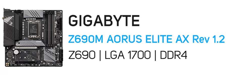 مادربرد گیمینگ گیگابایت مدل GIGABYTE Z690M AORUS ELITE AX DDR4 Rev 1.2