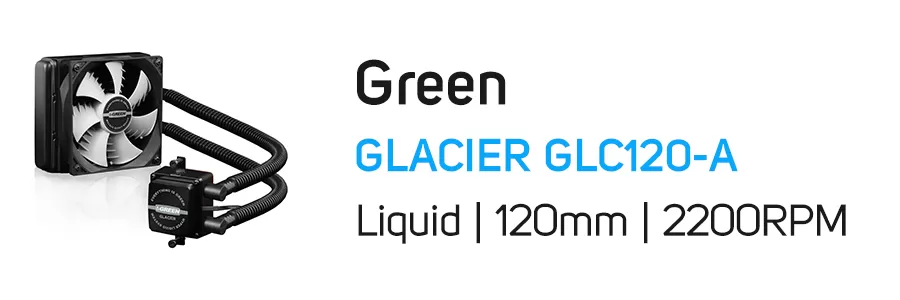 فن خنک کننده آبی پردازنده گرین مدل GREEN GLACIER GLC120-A 120mm