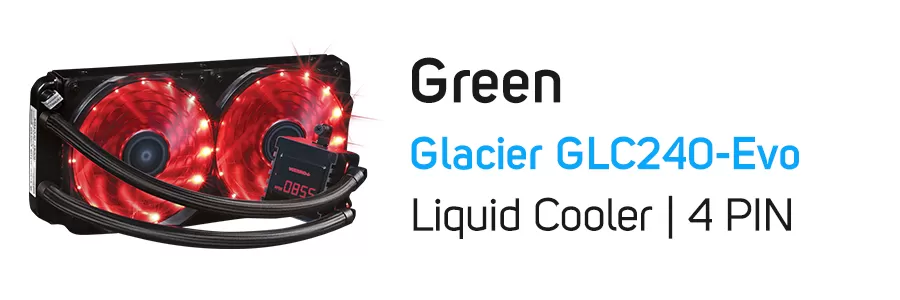 فن خنک کننده آبی پردازنده گرین مدل Green Glacier GLC240-Evo CPU Liquid Fan