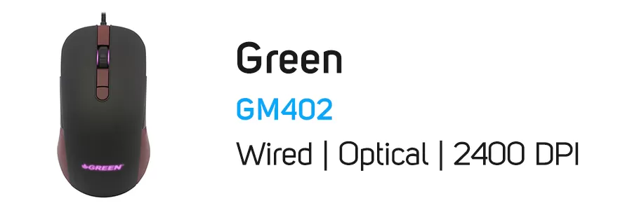 ماوس با سیم گیمینگ گرین مدل Green GM402
