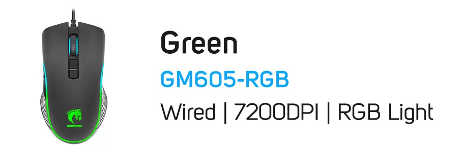 ماوس با سیم گیمینگ گرین مدل Green GM605-RGB
