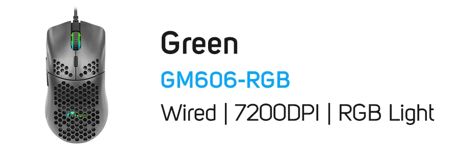ماوس با سیم گیمینگ گرین مدل Green GM606-RGB