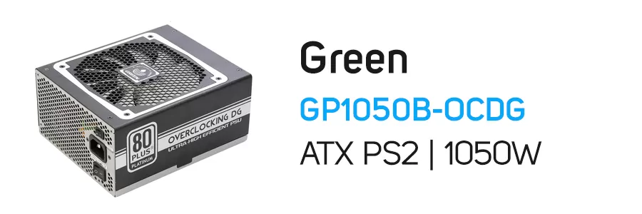 منبع تغذیه (پاور) ماژولار گرین مدل Green GP1050B-OCDG 1050W Power