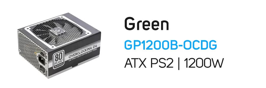 منبع تغذیه (پاور) ماژولار گرین مدل Green GP1200B-OCDG 1200W Power