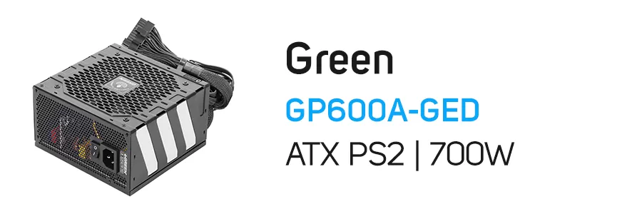 منبع تغذیه (پاور) گرین مدل Green GP600A-GED Power