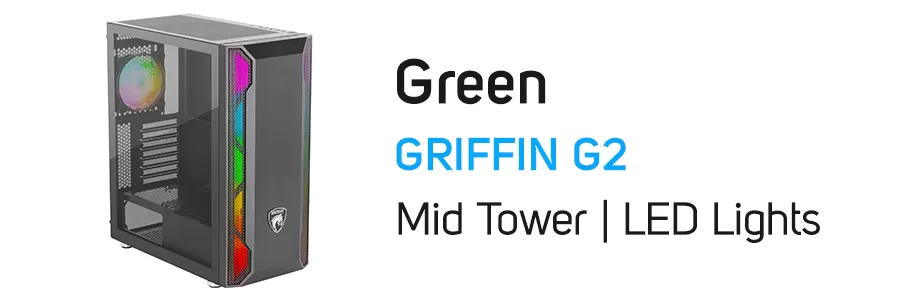 کیس کامپیوتر گیمینگ گرین GREEN GRIFFIN G2 Gaming PC Case