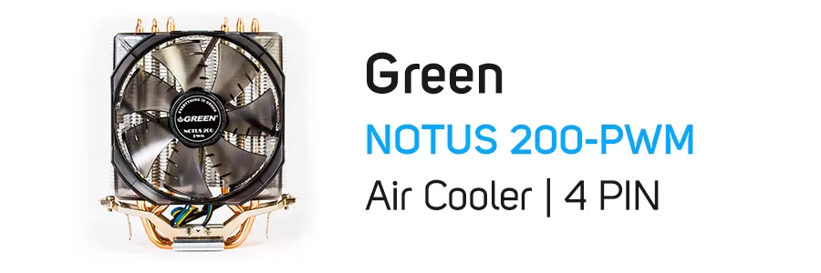 فن خنک کننده پردازنده گرین مدل Green NOTUS 200-PWM CPU Fan