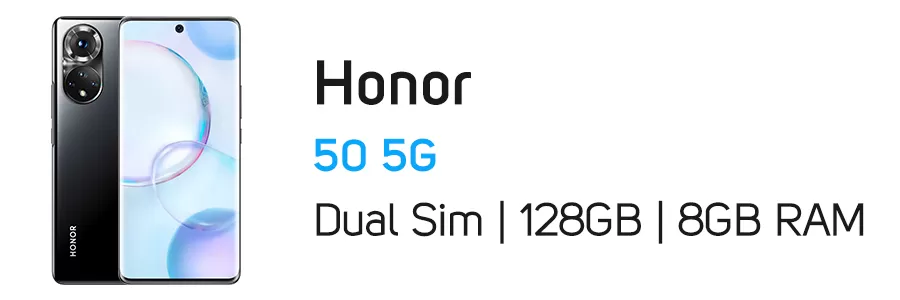 گوشی موبایل آنر Honor 50 5G ظرفیت 128 گیگابایت و رم 6 گیگابایت