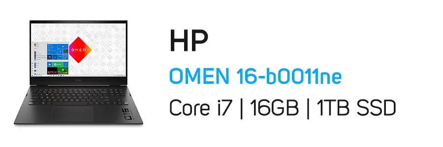 لپ تاپ اچ پی اومن مدل HP OMEN 16-b0011ne i7 16GB 1TB SSD