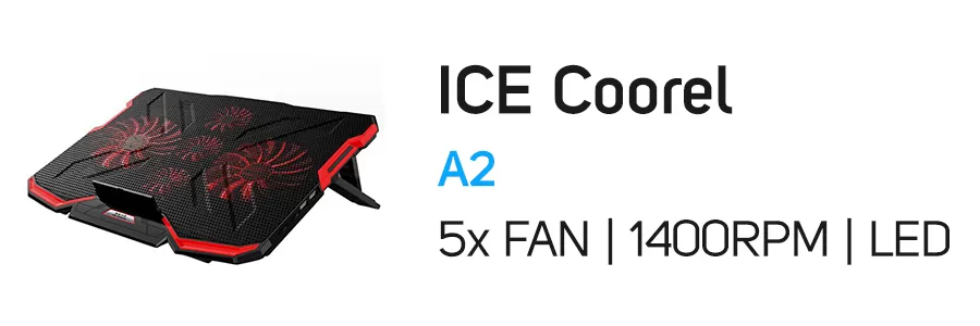 فن خنک کننده لپ تاپ آیس کورل مدل ICE COOREL A2