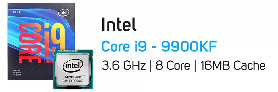 پردازنده اینتل سری Coffee Lake با جعبه مدل Intel Core i9-9900KF CPU