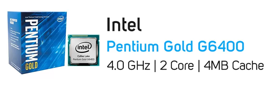 پردازنده اینتل Coffee Lake با جعبه مدل Intel Pentium Gold G6400 Box
