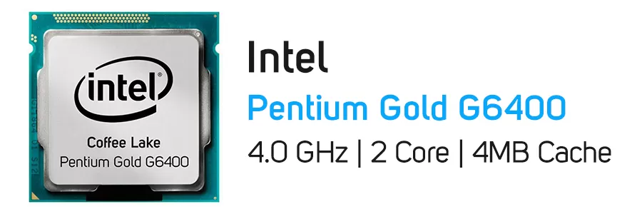 پردازنده اینتل سری Coffee Lake مدل Intel Pentium Gold G6400