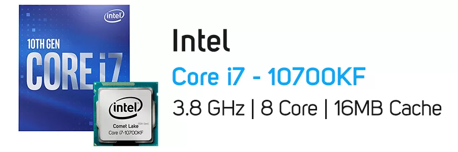 پردازنده اینتل سری Comet Lake با جعبه و فن مدل Intel Core i7-10700KF CPU